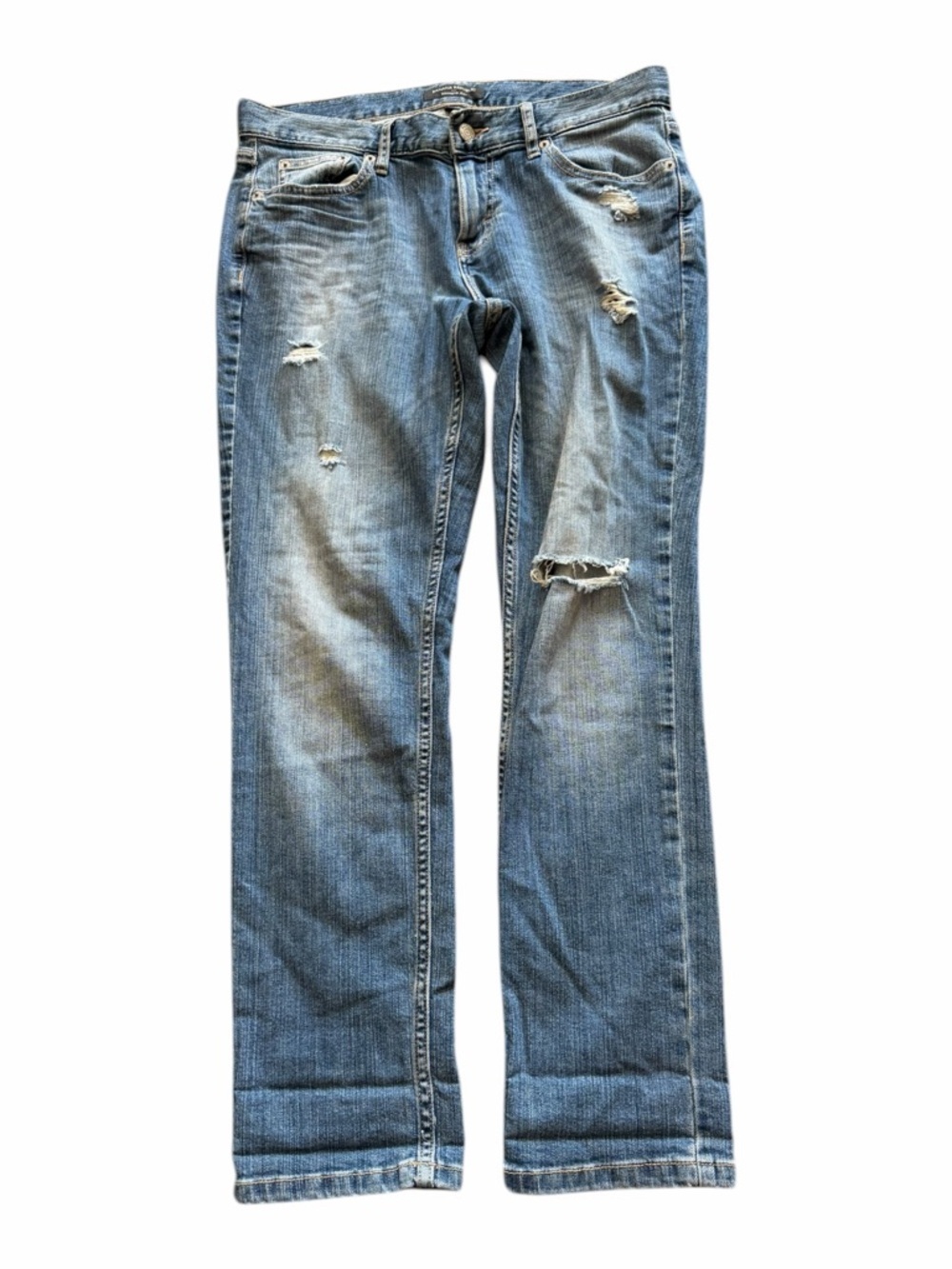 Banana Republic Distressed Boyfriend Jeans Women’s Size 4 Blue Denim